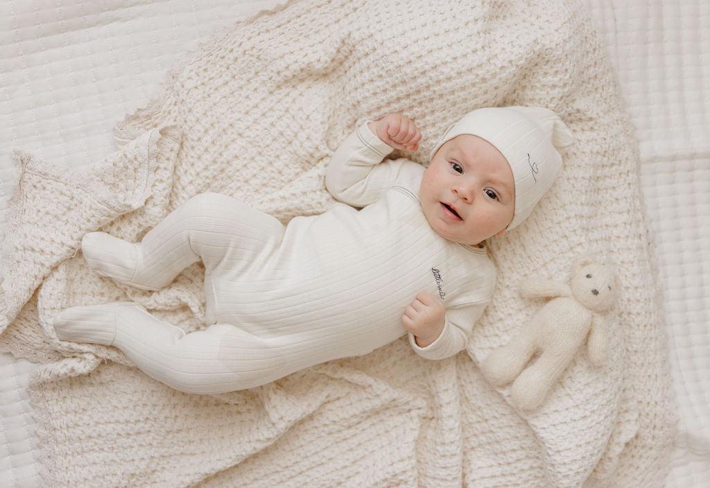 Elys & Co Organic Cotton Little One Footie & Beanie