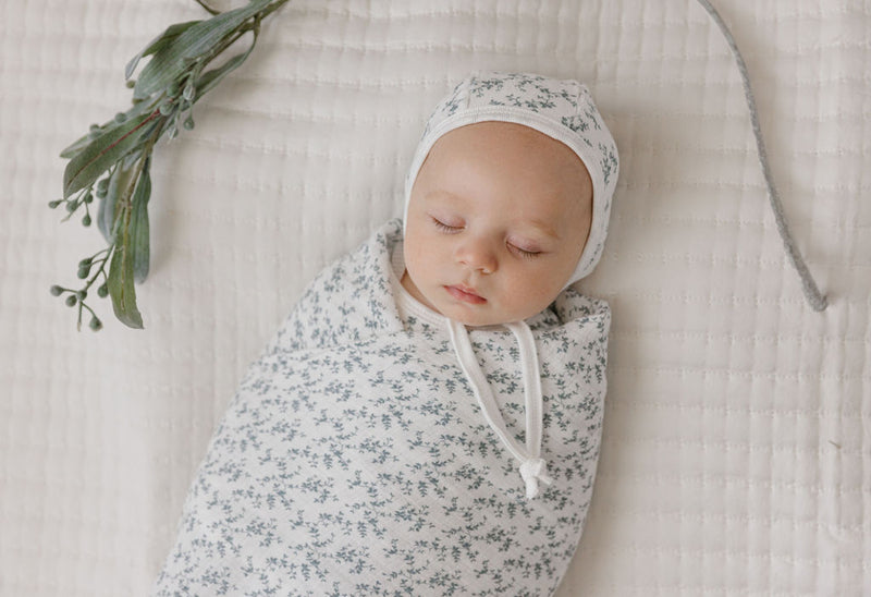 Elys & Co Velour Vine Pattern Swaddle