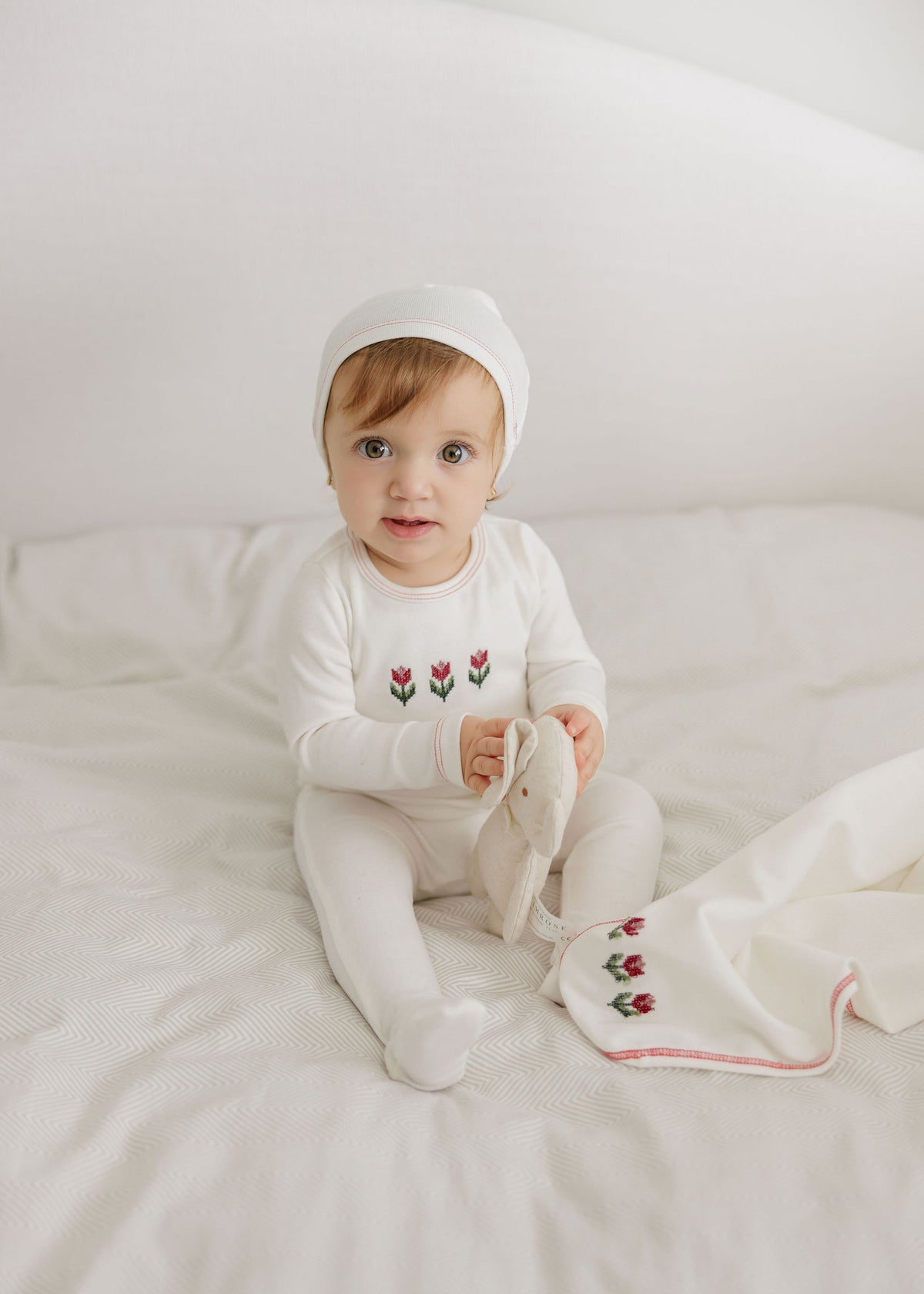 Aurora Crossstitch Tulip Layette Set