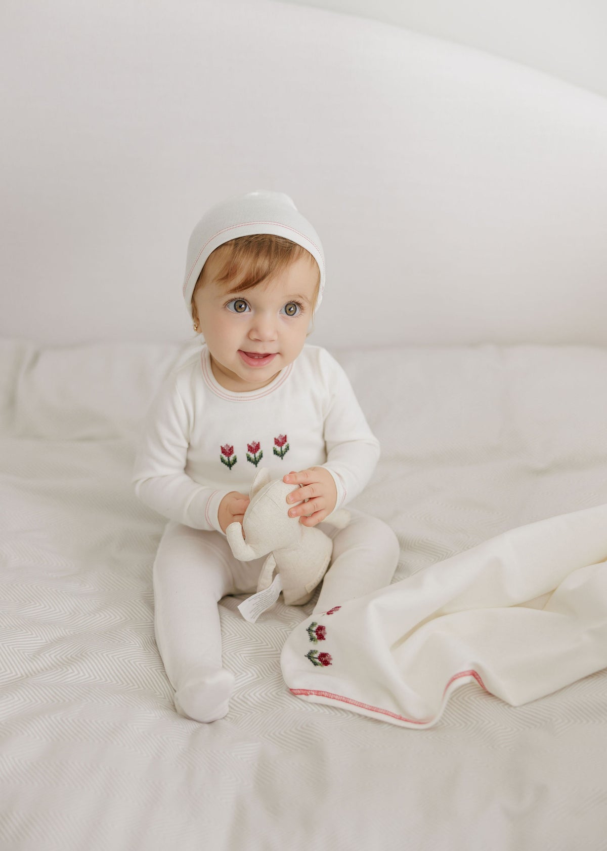 Aurora Crossstitch Tulip Layette Set