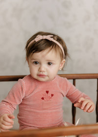 Elys & Co Stripe Footie - Pink