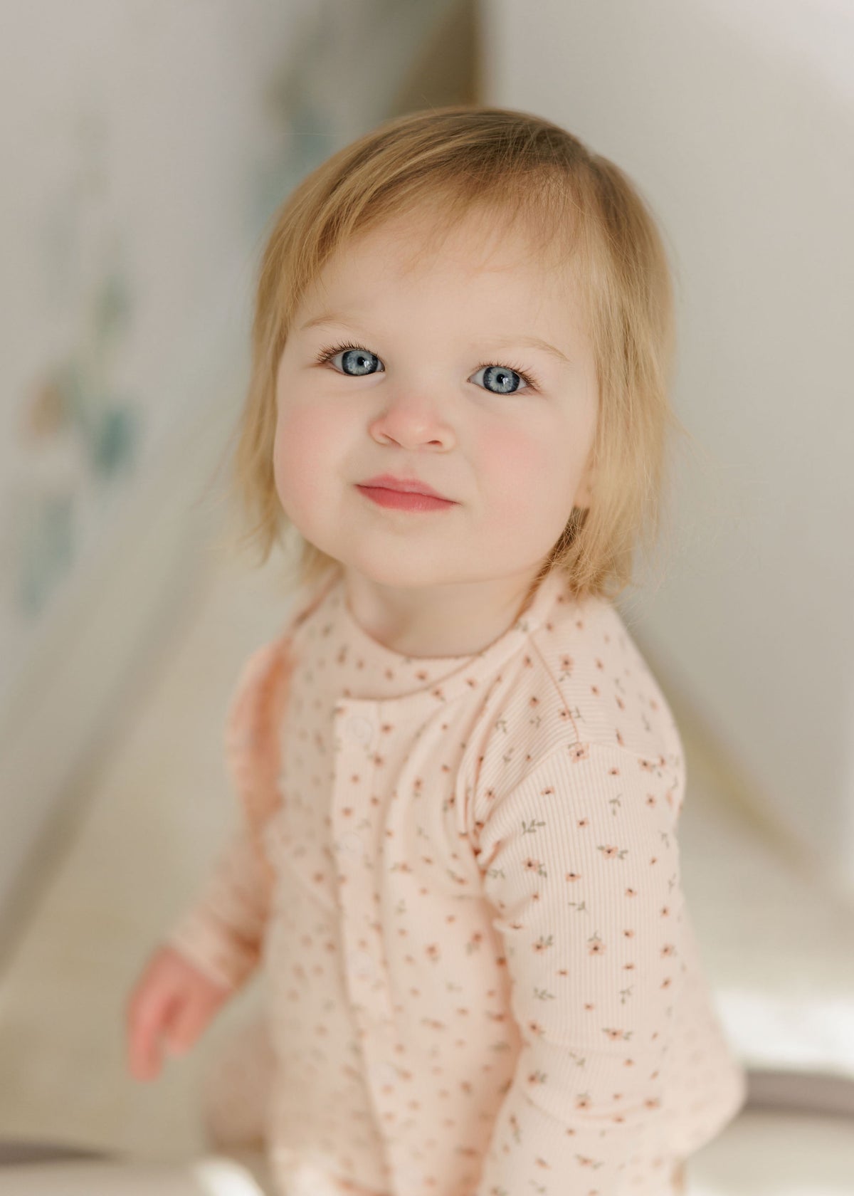 Aurora Floral Rib Romper & Cardigan - Pink