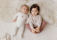 Elys & Co Plaid Sheep Top & Pants Set - Mauve