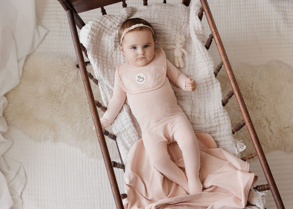 Aurora Rocking Horse Footie - Pink