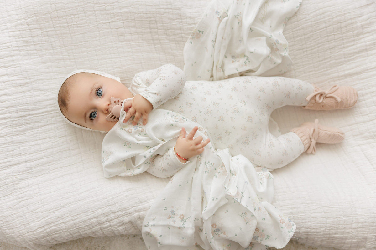 Peluche Floral Layette Set - Pink