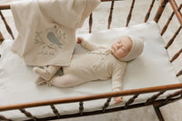 Peluche Knit Footie, Cardigan & Bonnet - Stone