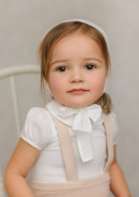 Peluche Cotton String Bonnet - Cream