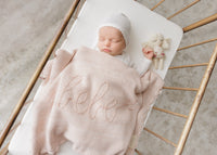 Peluche Malange Scalloped Blanket - Rose
