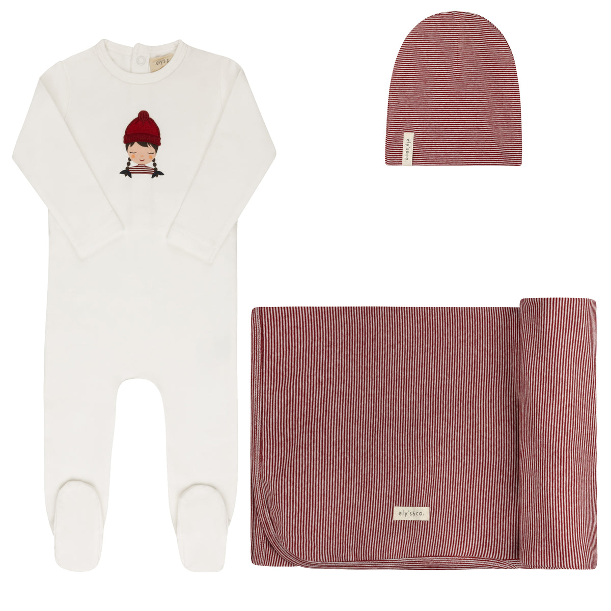 Elys & Co Autumn Kids Layette Set - Ivory Pink