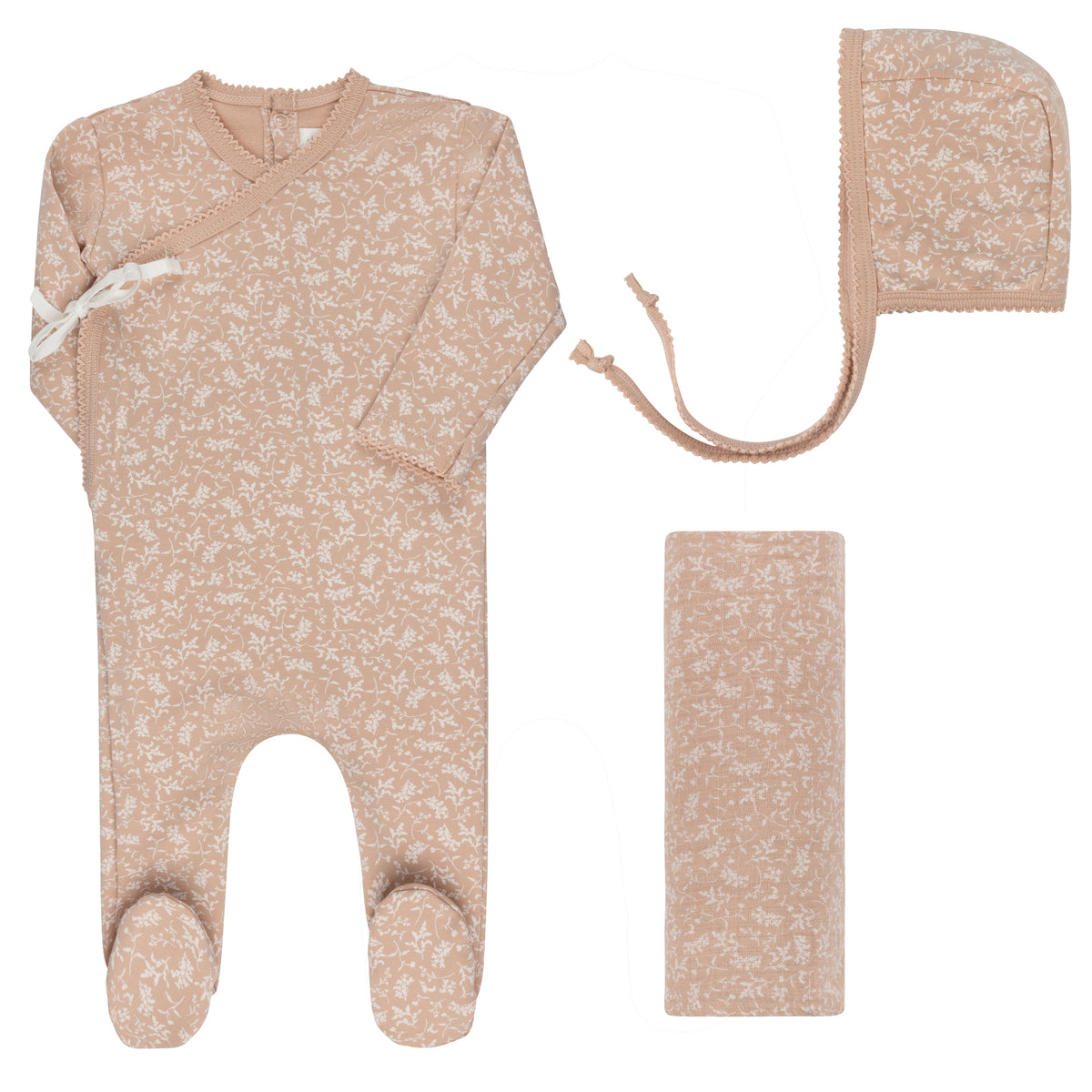 Elys & Co Vine Layette Set - Pink