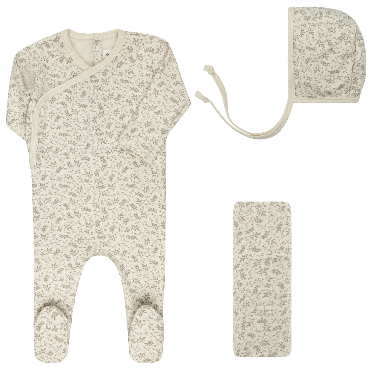 Elys & Co Vine Layette Set - Ivory Sage
