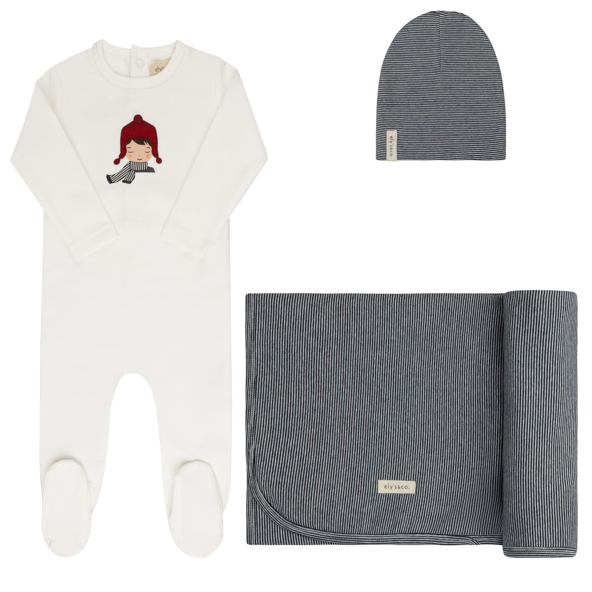 Elys & Co Autumn Kids Layette Set -Ivory Blue
