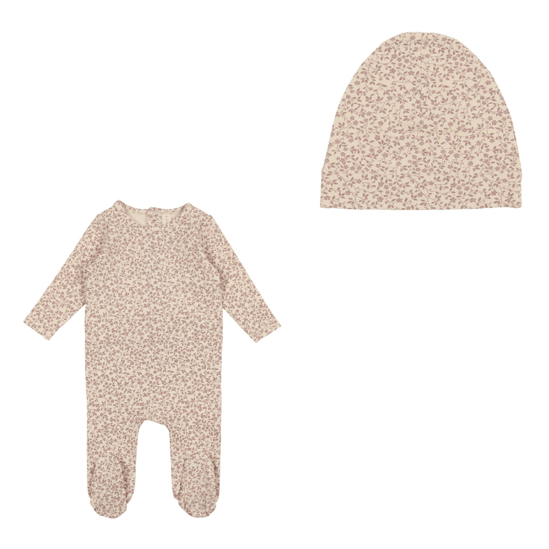 Lilette Printed Footie & Hat