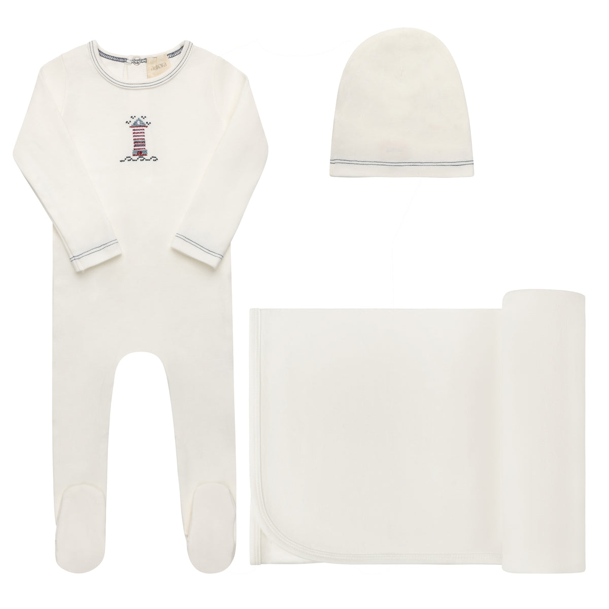 Aurora Crossstitch Lighthouse Layette Set