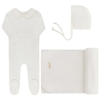 Elys & Co Embroidered Collar Layette Set Aw25 - Ivory Girl