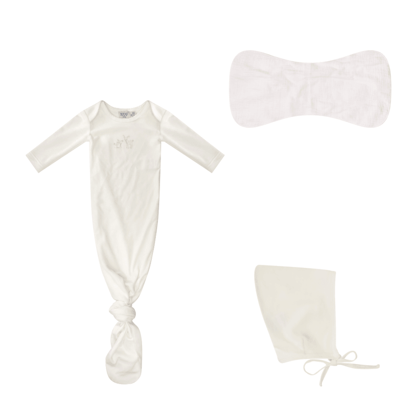 Kipp Knotted Gown Set- Blue Kipp Knotted Gown Set- Blue