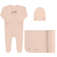 Elys & Co Velour Pocket Full of Flowers Layette Set