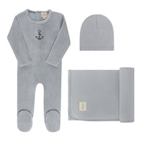 Aurora Cross Stitch Layette Set - Blue