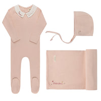 Elys & Co Floral Star Collar Layette Set - Pink