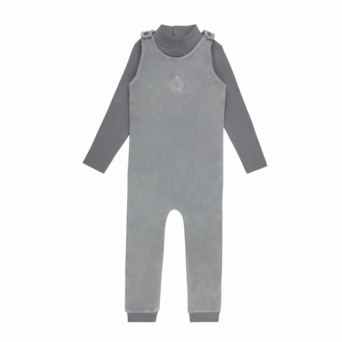 Aurora Metallic Crest Onesie & Overalls - Blue