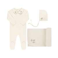 Elys & Co Jersey Cotton Embroidered Collar layette Set