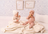 Minilabel Sherpa Bunny Footie & Hat - Taupe