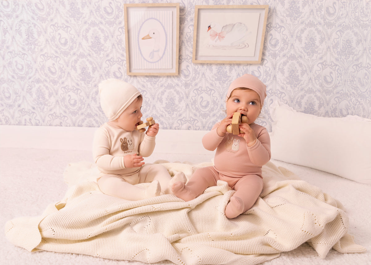 Minilabel Sherpa Bunny Footie & Hat - Pink