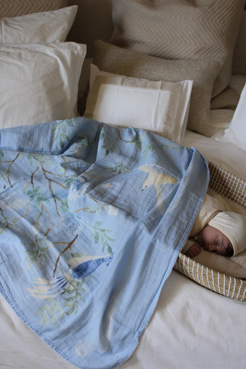 Little Threads The Dove Muslin Blanket