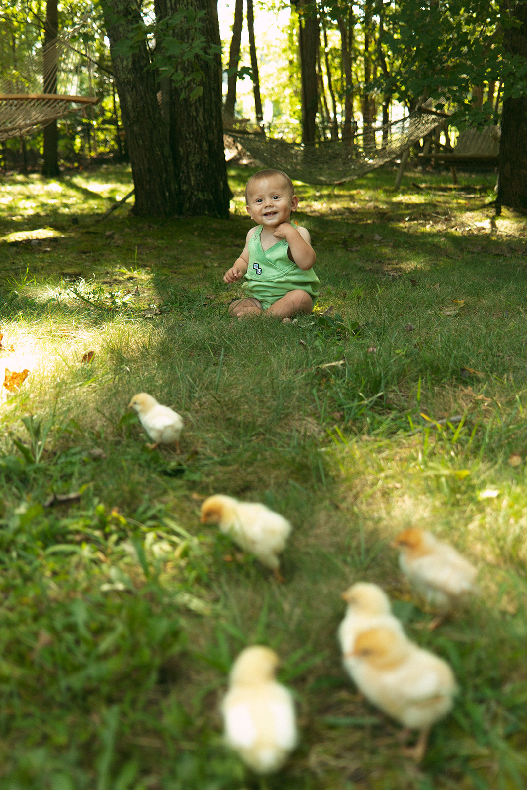 Crew Raine Romper - Green