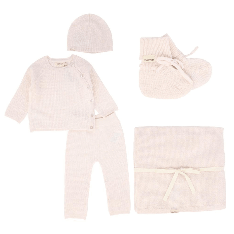 MarMar Knit Sweater, Leggings, Hat & Booties Set