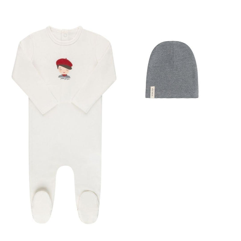 Elys & Co Organic French Terry French Footie & Beanie