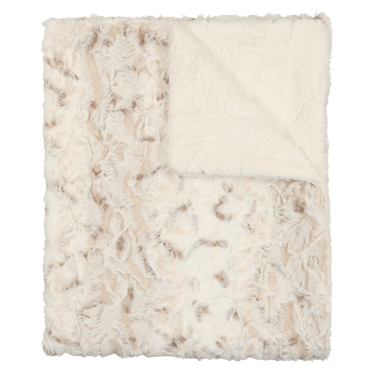 Peluche Lux Fur Speckled Beige/Natural blanket