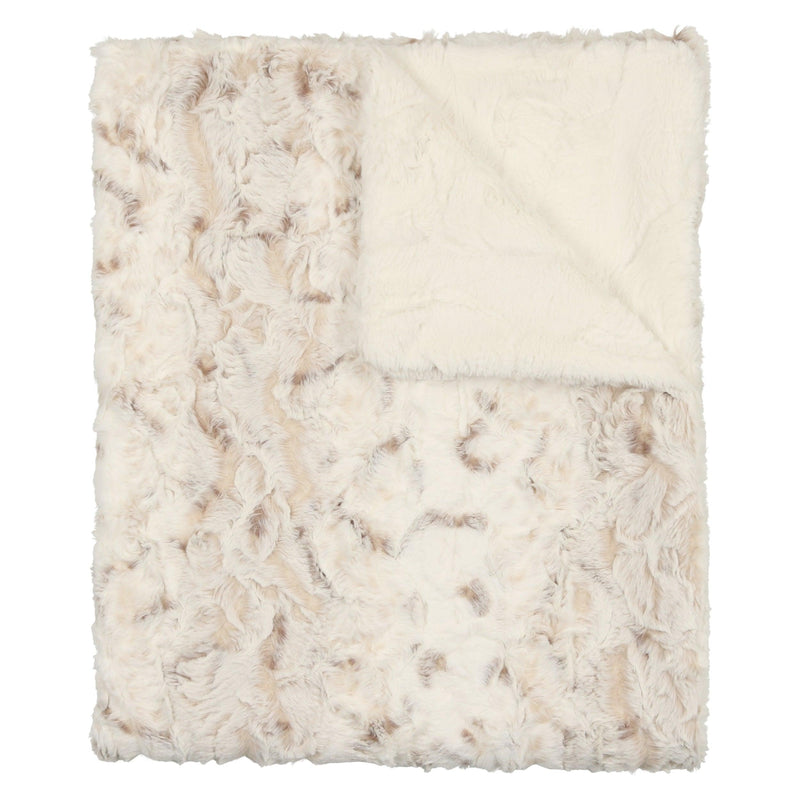 Peluche Lux Fur Speckled Beige/Natural blanket