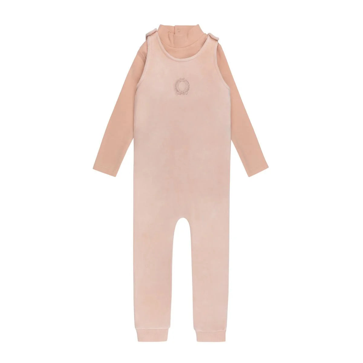 Aurora Metallic Crest Onesie & Overalls - Pink