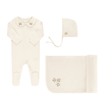 Elys & Co Jersey Cotton Embroidered Collar layette Set