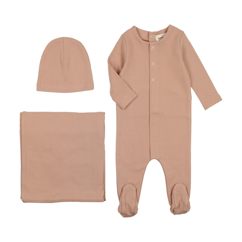 Mema Knits Three Stitch Layette set