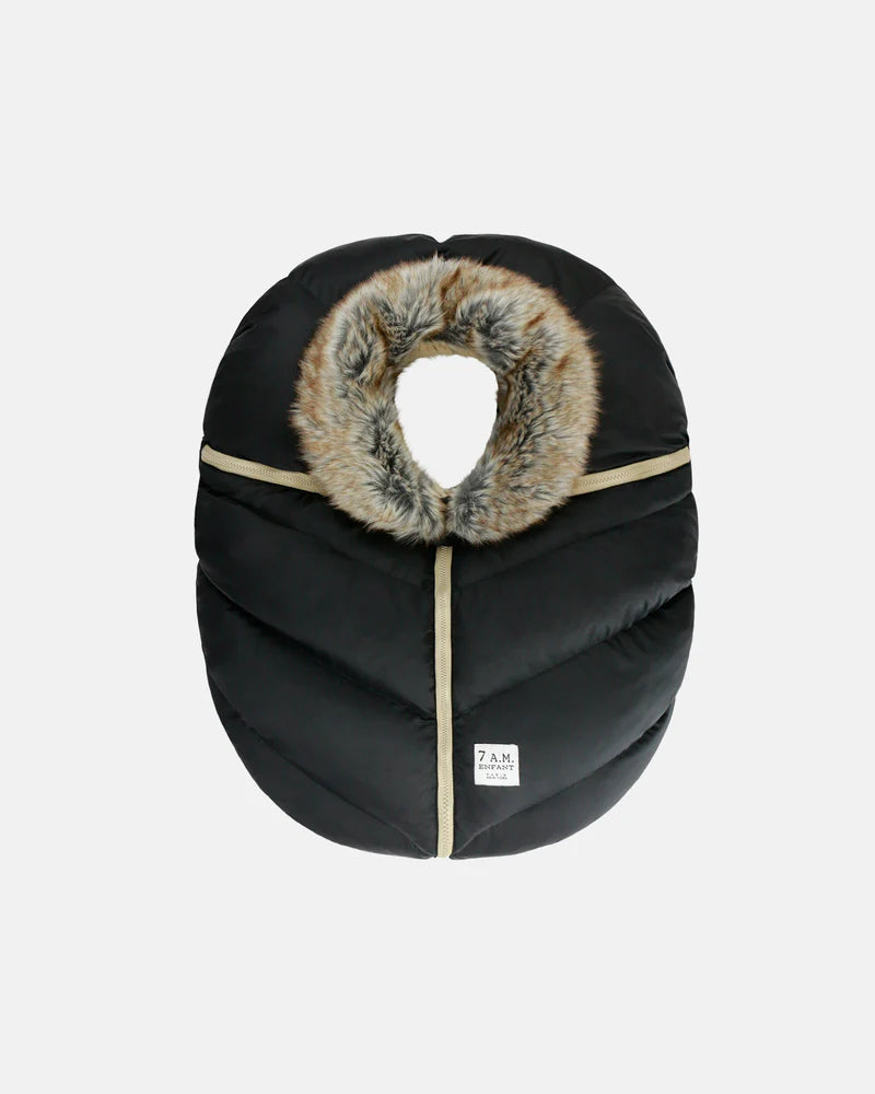 7 am Cocoon - Black Faux Fur