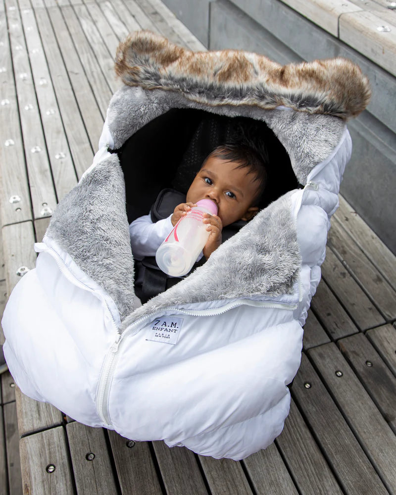 7 am Cocoon - White Faux Fur