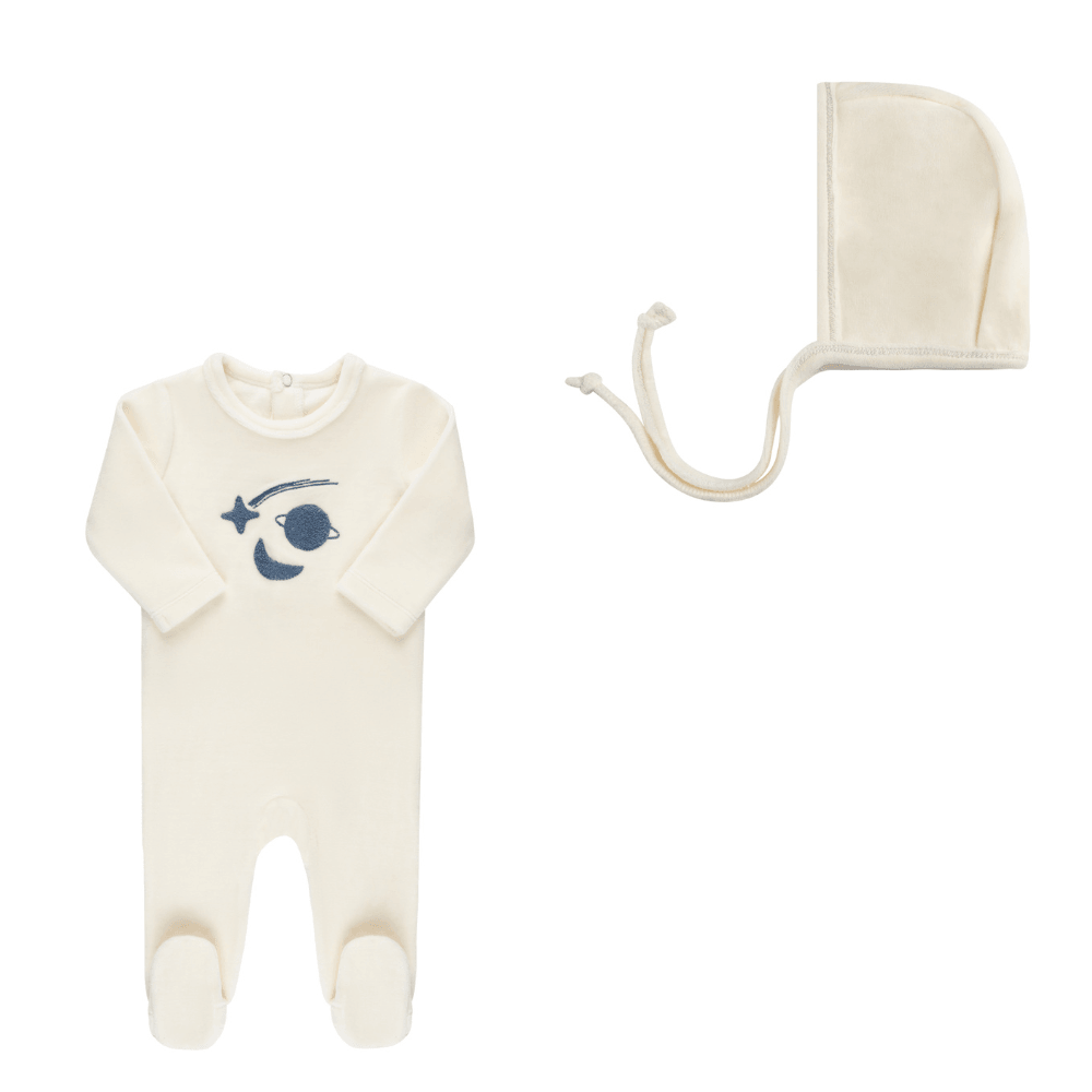 Elys & Co Velour Celestial Footie & Hat