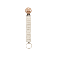 Bibs Knitted Pacifier Clip - Ivory