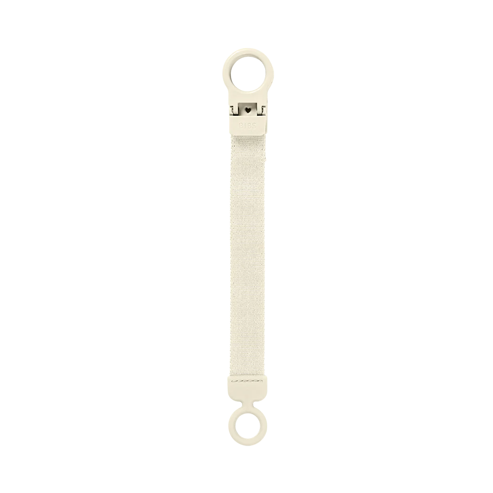 Bibs Pacifier Loop Clip - Ivory