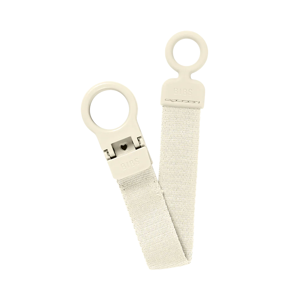 Bibs Pacifier Loop Clip - Ivory