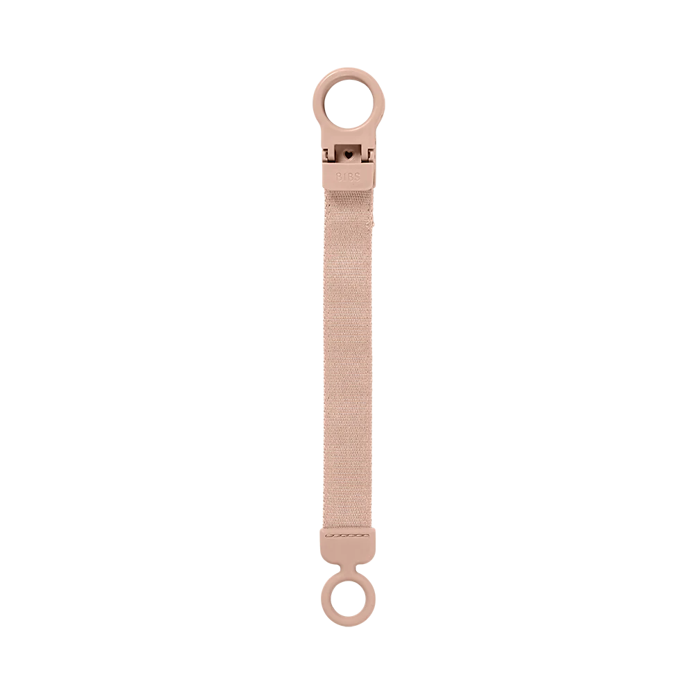Bibs Pacifier Loop Clip - Blush