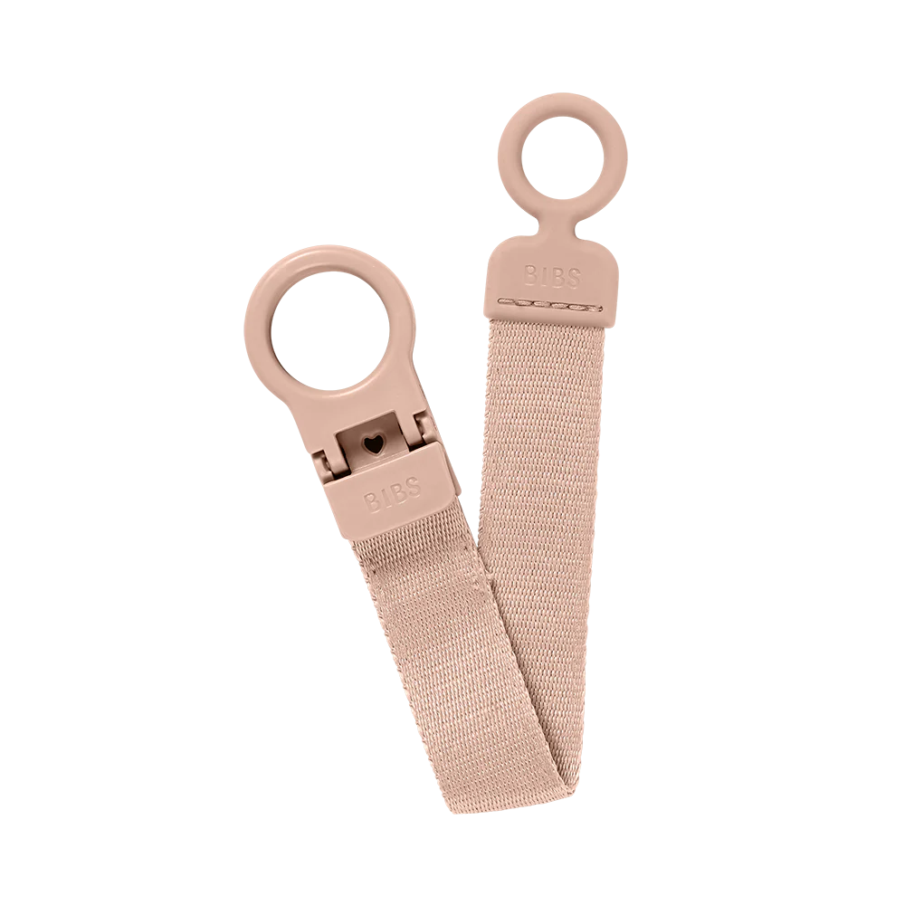 Bibs Pacifier Loop Clip - Blush