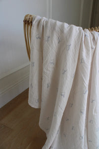 Little Threads Little Blue Rocker Muslin Blanket