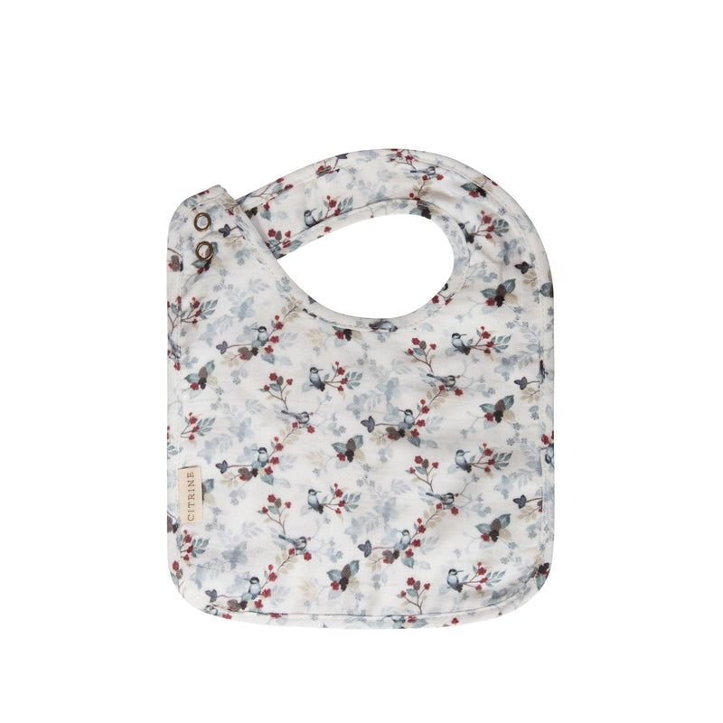 Citrine Leaf Print Bib