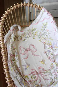 Little Threads Rose Ribbon Garden Muslin Blanket