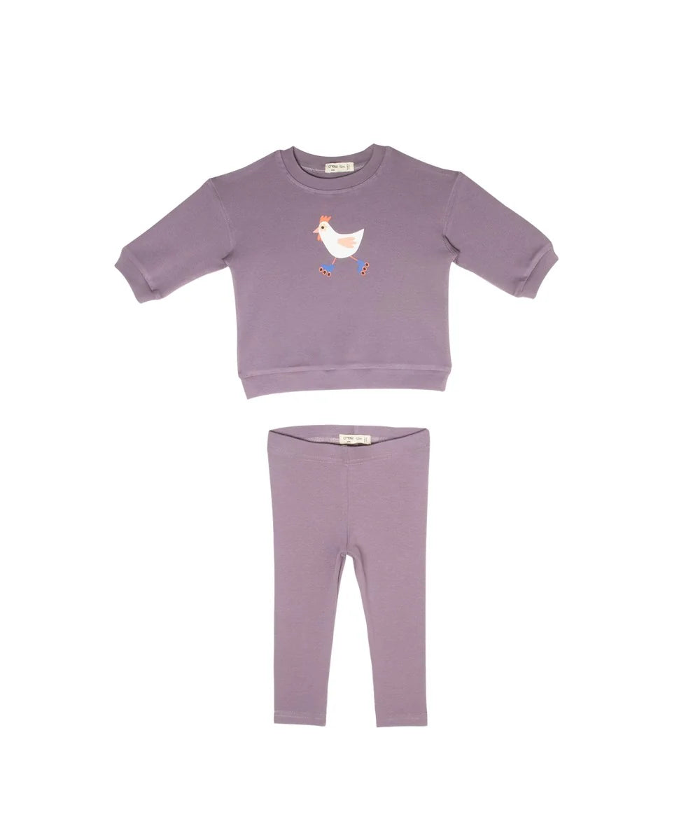 Crew Lizzi Top & Pants Set - Mauve