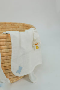 Bebe Bella Modal Bear Embroidery Layette Set - White Blue