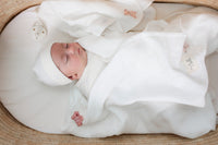 Bebe Bella Modal Bear Embroidery Layette Set - White Pink